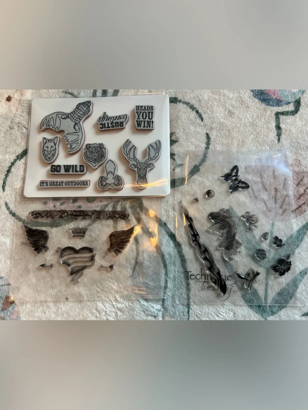 Set of Tattoo and Outdoors Stamps
